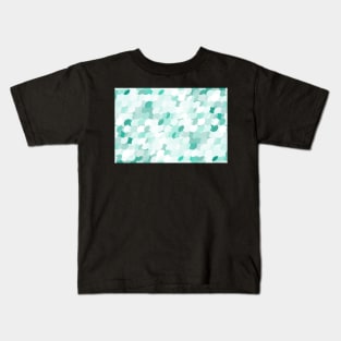 Teal blue abstract bubbles, soft blue summer design Kids T-Shirt